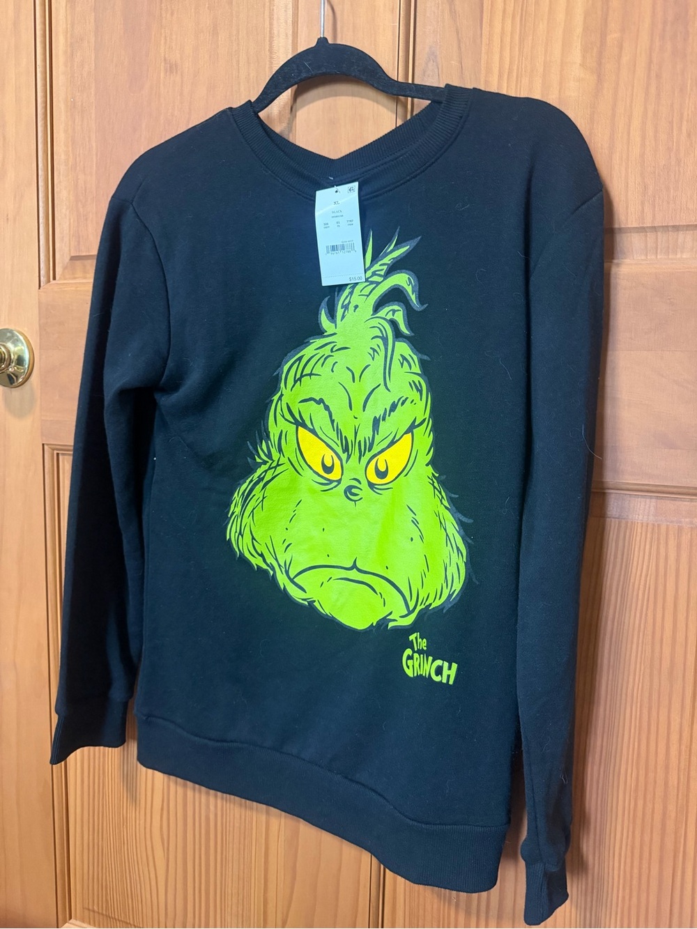 Grinch Kids' Black Sweatshirt Graphic XL
